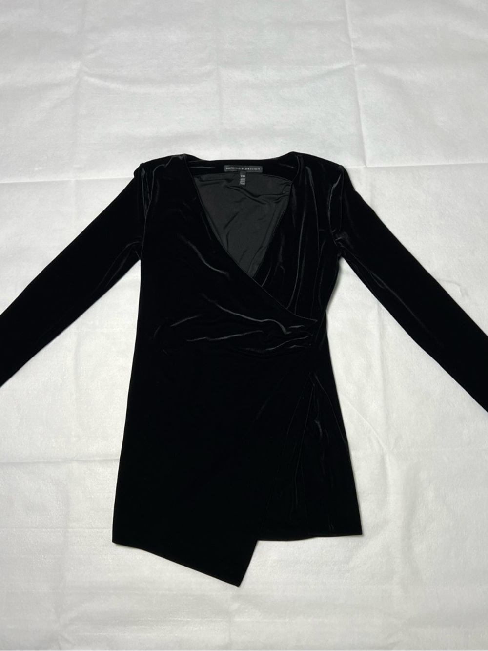 White House Black Market Black Velvet Wrap
